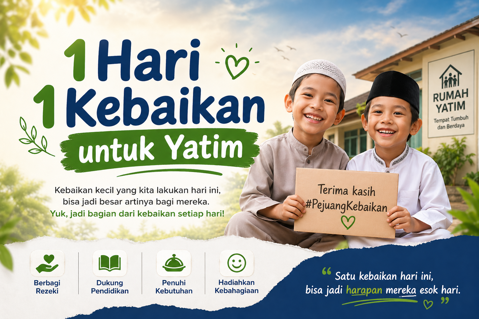 1 Hari 1 Kebaikan untuk Yatim di Muharram