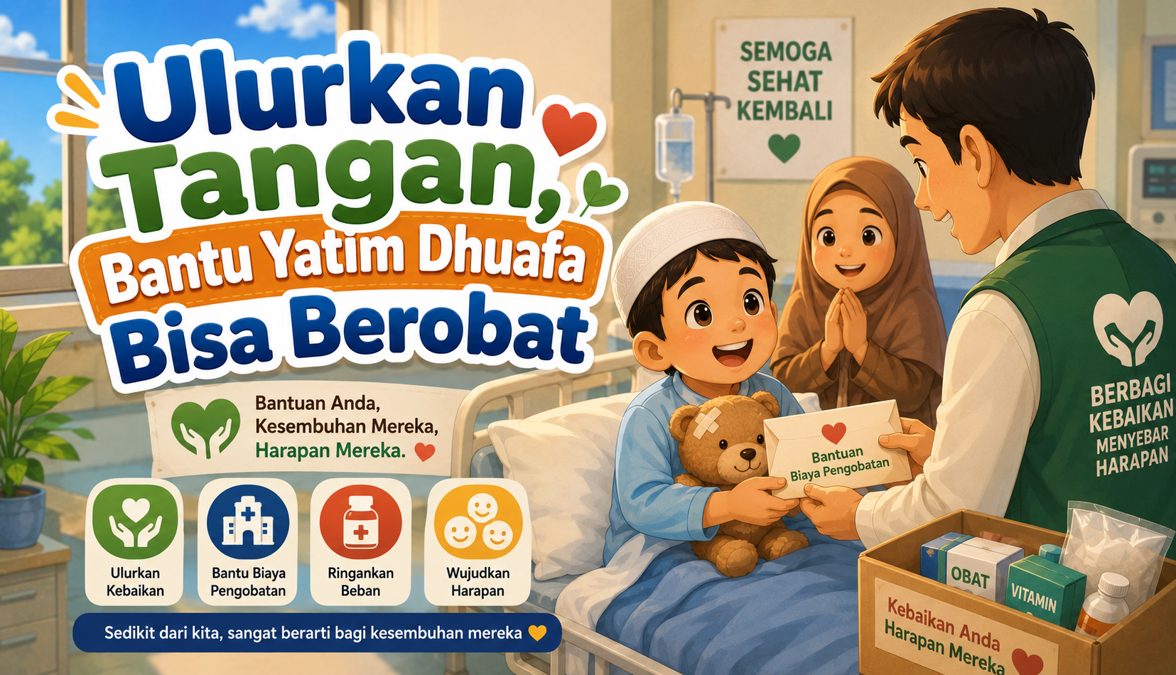 Ulurkan Tangan, Bantu Yatim Dhuafa Bisa Berobat