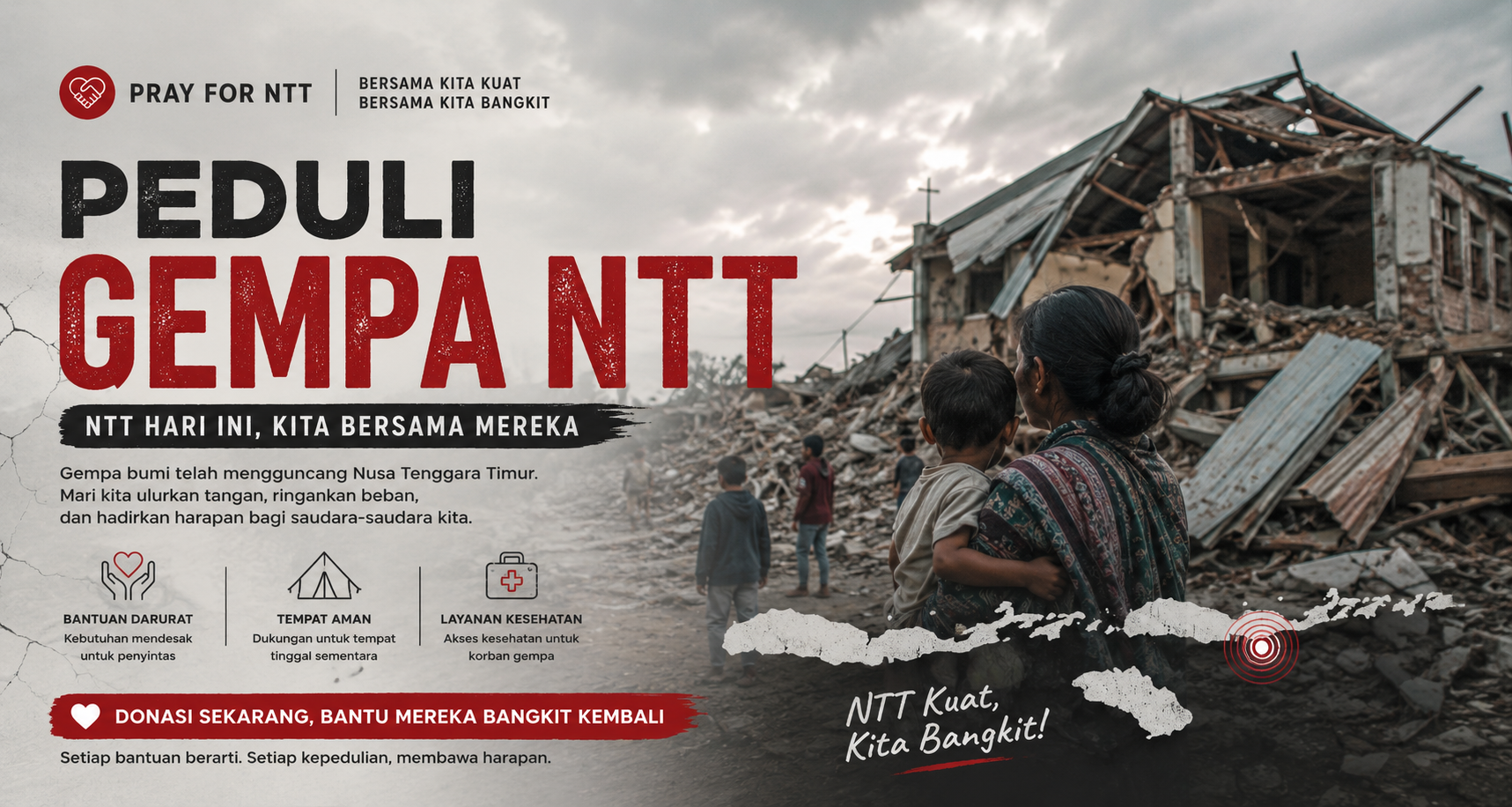NTT Diguncang Gempa, Warga Butuh Bantuan Darurat