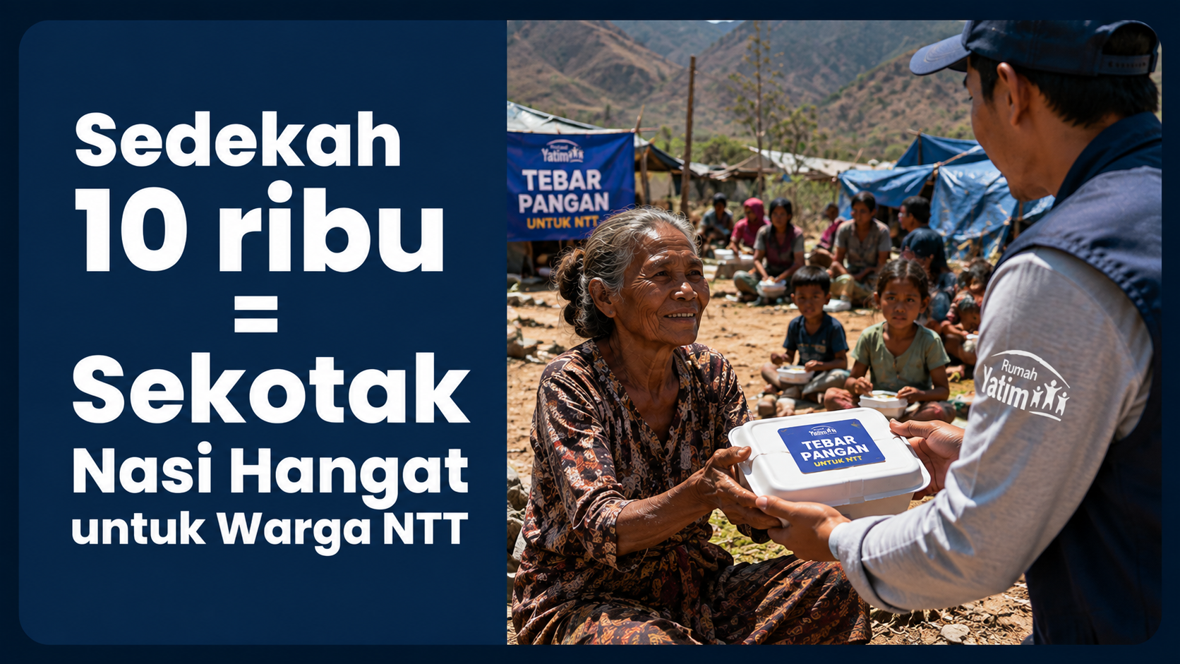 Sedekah 10 ribu Hadirkan Sepiring Nasi untuk NTT