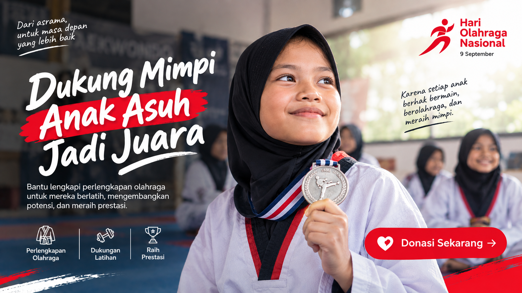 Dukung Anak Asrama Raih Prestasi Lewat Olahraga