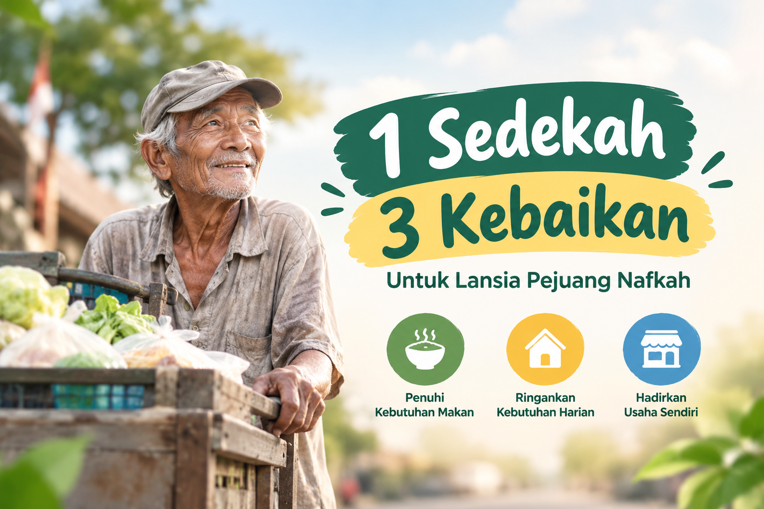 Sedekah Paket 3 in 1 Untuk Lansia Pejuang Nafkah