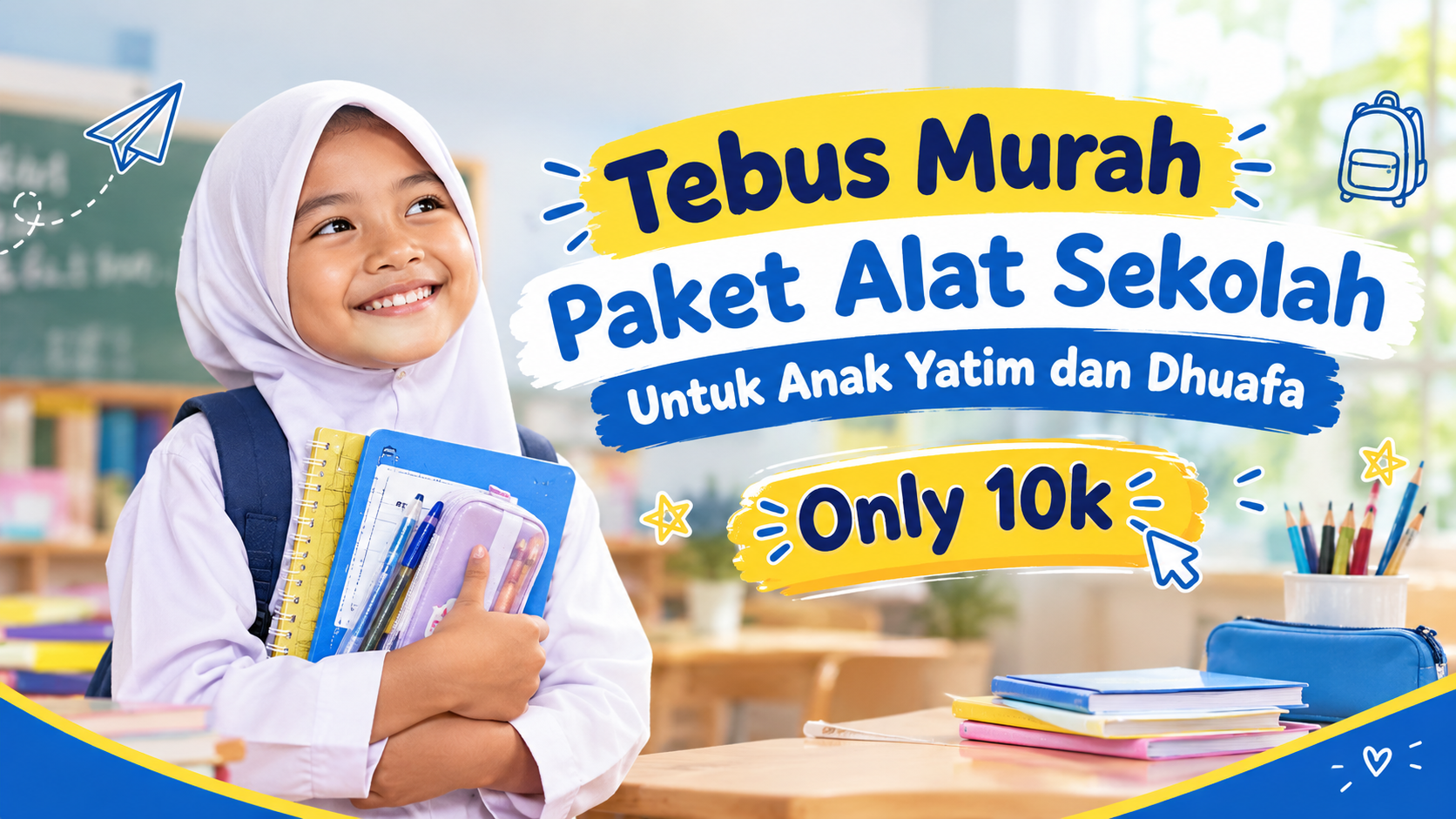 Sedekah Paket Pendidikan Untuk Yatim dan Dhuafa