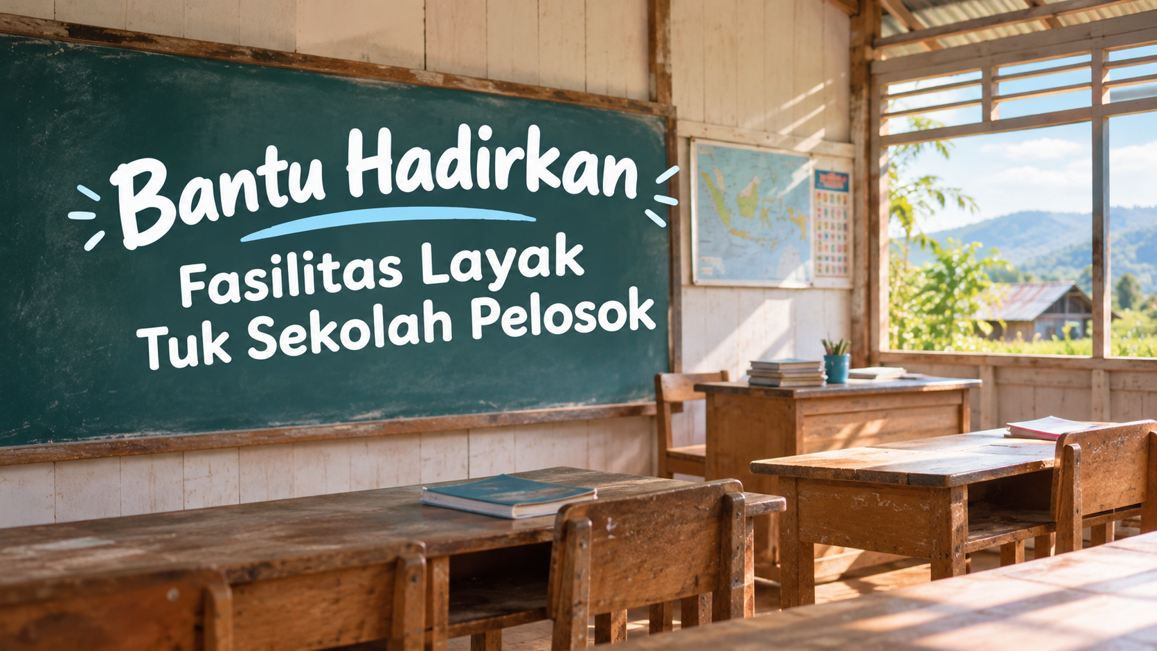 Bantu Hadirkan Fasilitas Layak Tuk Sekolah Pelosok